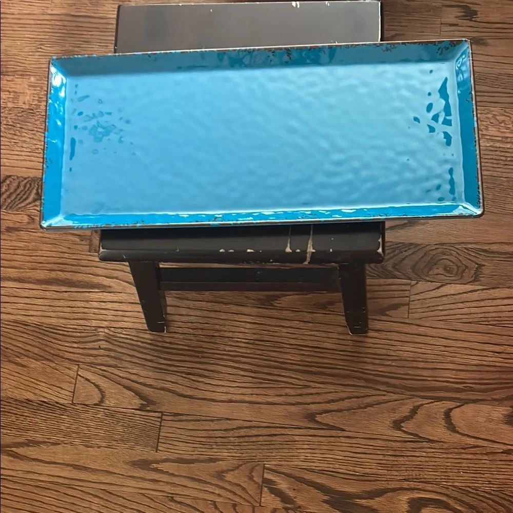 Blue Rectangular Tray
